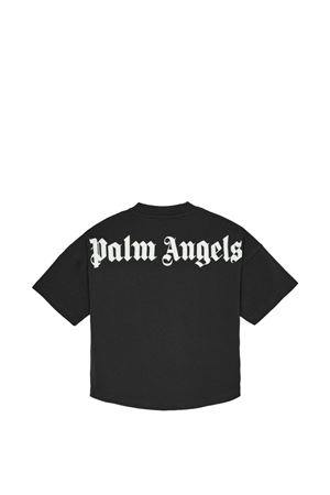 t-shirt in tessuto nero PALM ANGELS KIDS | PBAA002S26JER001110